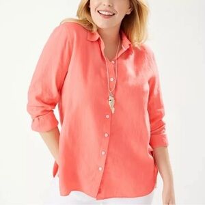 Women’s Tommy Bahama Long-Sleeve Coastalina Linen Shirt
